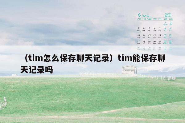 （tim怎么保存聊天记录）tim能保存聊天记录吗