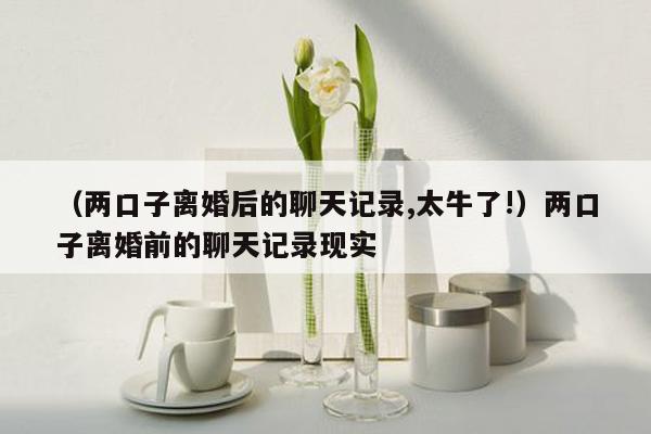 （两口子离婚后的聊天记录,太牛了!）两口子离婚前的聊天记录现实