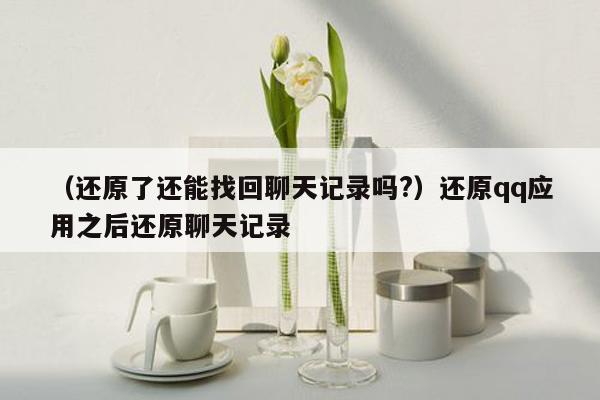 （还原了还能找回聊天记录吗?）还原qq应用之后还原聊天记录