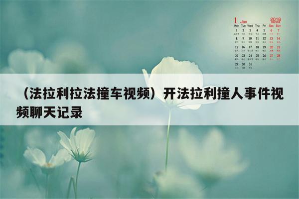 （法拉利拉法撞车视频）开法拉利撞人事件视频聊天记录