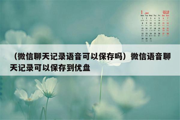 （微信聊天记录语音可以保存吗）微信语音聊天记录可以保存到优盘