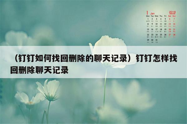 （钉钉如何找回删除的聊天记录）钉钉怎样找回删除聊天记录