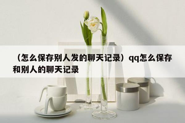 （怎么保存别人发的聊天记录）qq怎么保存和别人的聊天记录