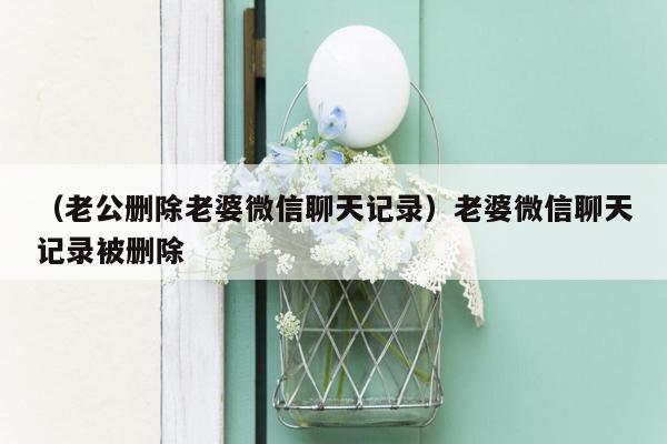 （老公删除老婆微信聊天记录）老婆微信聊天记录被删除