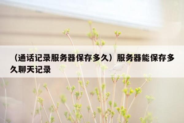 （通话记录服务器保存多久）服务器能保存多久聊天记录