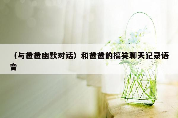 （与爸爸幽默对话）和爸爸的搞笑聊天记录语音