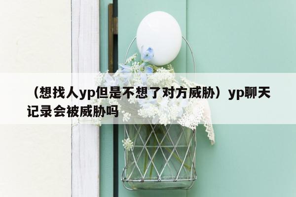 （想找人yp但是不想了对方威胁）yp聊天记录会被威胁吗