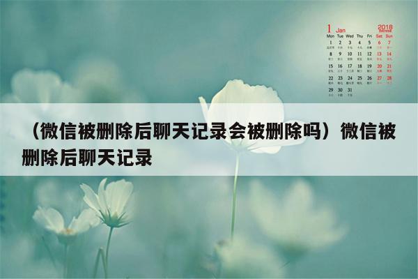 （微信被删除后聊天记录会被删除吗）微信被删除后聊天记录