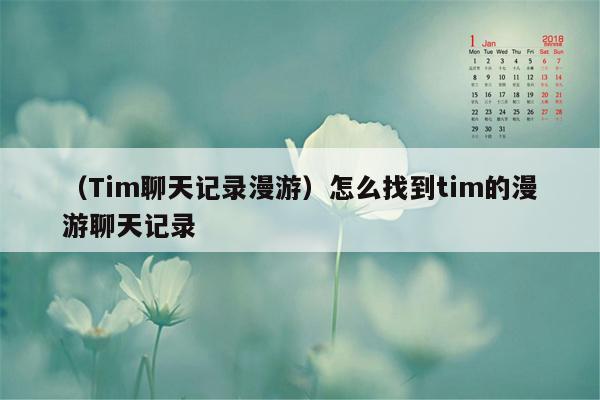 （Tim聊天记录漫游）怎么找到tim的漫游聊天记录