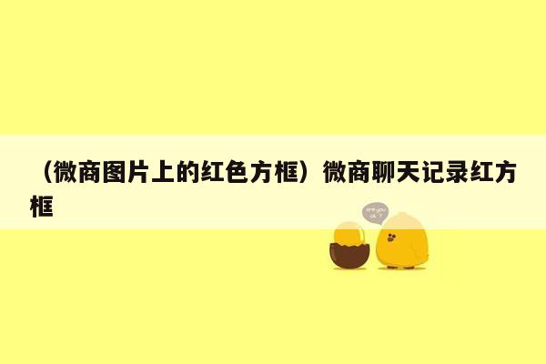 （微商图片上的红色方框）微商聊天记录红方框