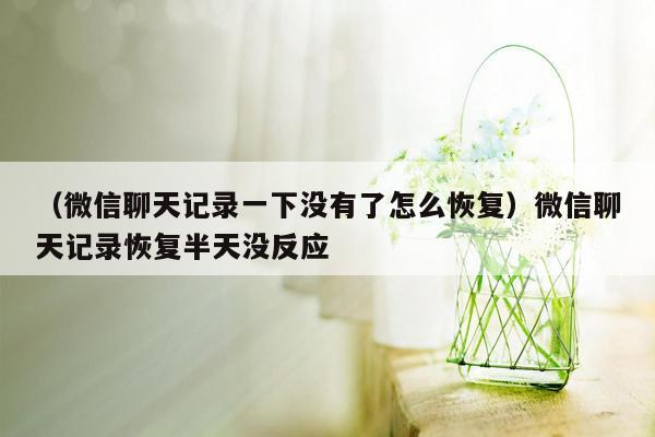 （微信聊天记录一下没有了怎么恢复）微信聊天记录恢复半天没反应