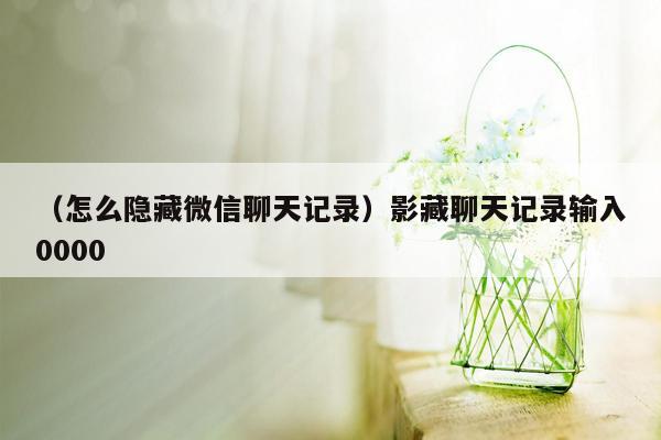 （怎么隐藏微信聊天记录）影藏聊天记录输入0000