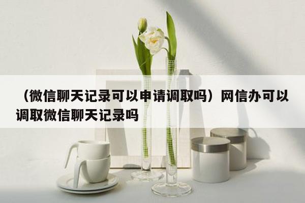 （微信聊天记录可以申请调取吗）网信办可以调取微信聊天记录吗