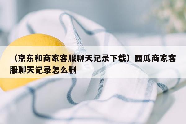 （京东和商家客服聊天记录下载）西瓜商家客服聊天记录怎么删