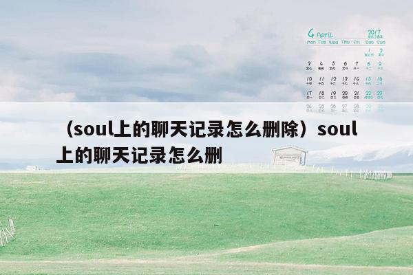 （soul上的聊天记录怎么删除）soul上的聊天记录怎么删