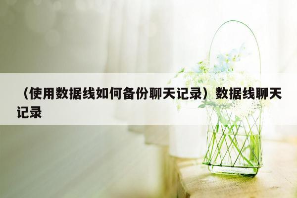 （使用数据线如何备份聊天记录）数据线聊天记录