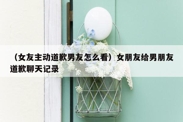 （女友主动道歉男友怎么看）女朋友给男朋友道歉聊天记录