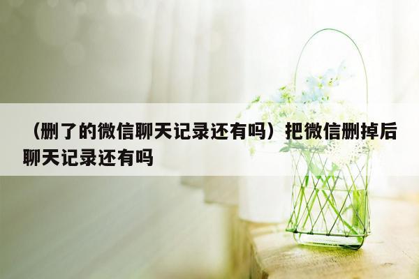 （删了的微信聊天记录还有吗）把微信删掉后聊天记录还有吗