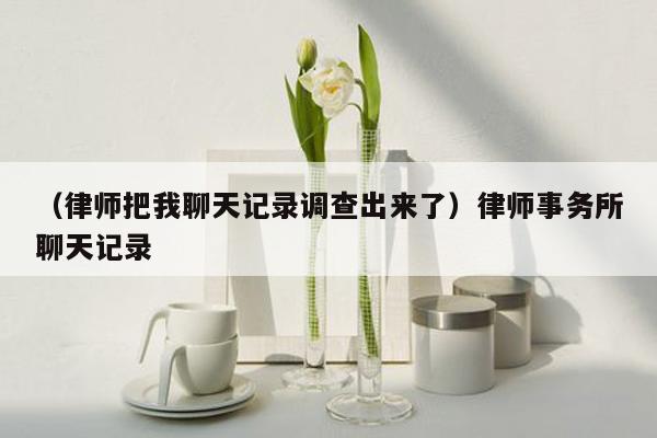 （律师把我聊天记录调查出来了）律师事务所聊天记录