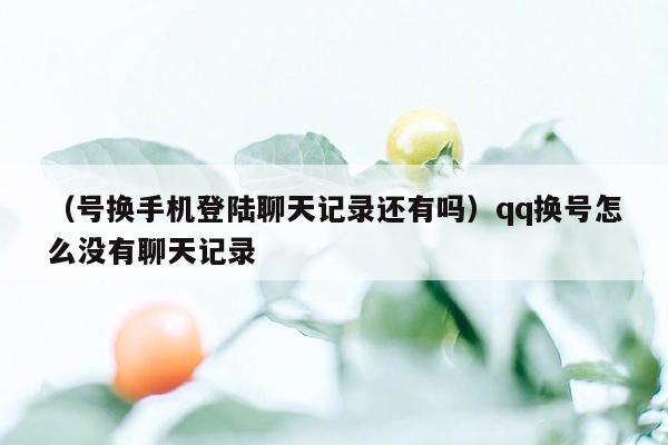 （号换手机登陆聊天记录还有吗）qq换号怎么没有聊天记录