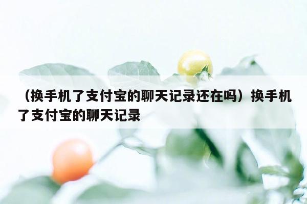 （换手机了支付宝的聊天记录还在吗）换手机了支付宝的聊天记录