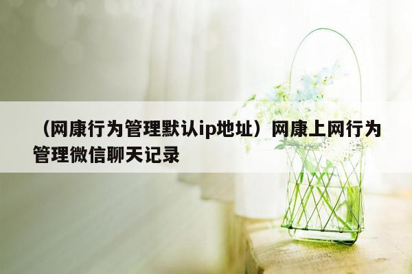 （网康行为管理默认ip地址）网康上网行为管理微信聊天记录