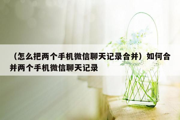 （怎么把两个手机微信聊天记录合并）如何合并两个手机微信聊天记录