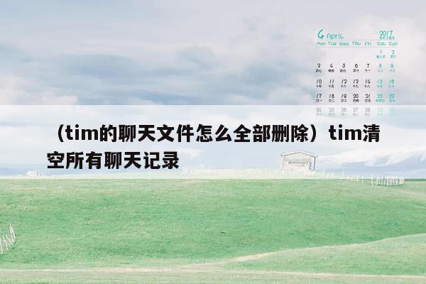 （tim的聊天文件怎么全部删除）tim清空所有聊天记录