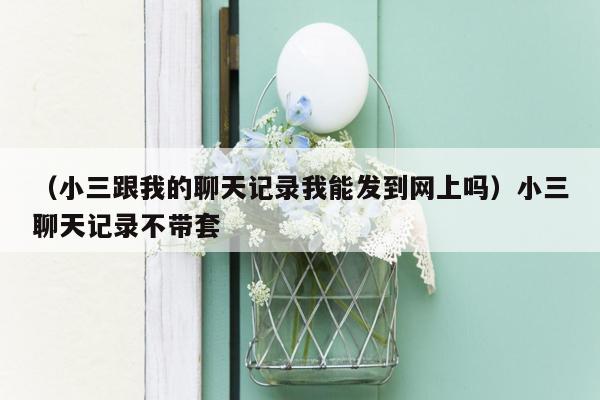 （小三跟我的聊天记录我能发到网上吗）小三聊天记录不带套