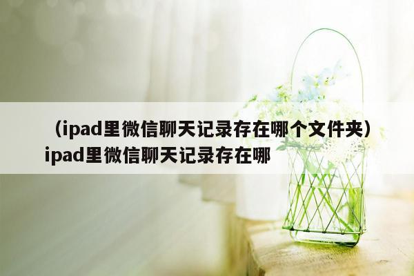 （ipad里微信聊天记录存在哪个文件夹）ipad里微信聊天记录存在哪