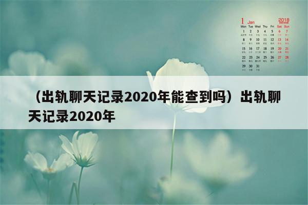 （出轨聊天记录2020年能查到吗）出轨聊天记录2020年