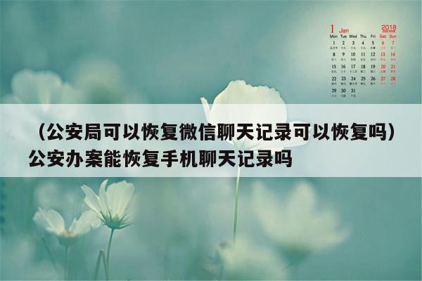 （公安局可以恢复微信聊天记录可以恢复吗）公安办案能恢复手机聊天记录吗