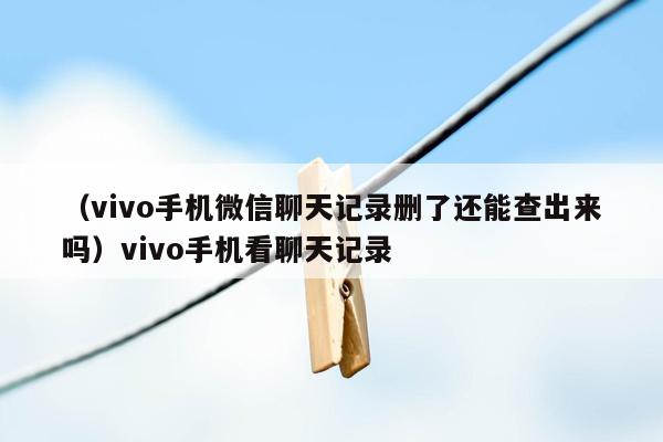 （vivo手机微信聊天记录删了还能查出来吗）vivo手机看聊天记录