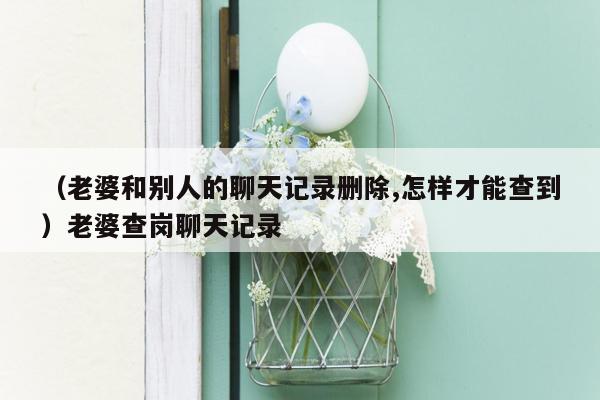 （老婆和别人的聊天记录删除,怎样才能查到）老婆查岗聊天记录